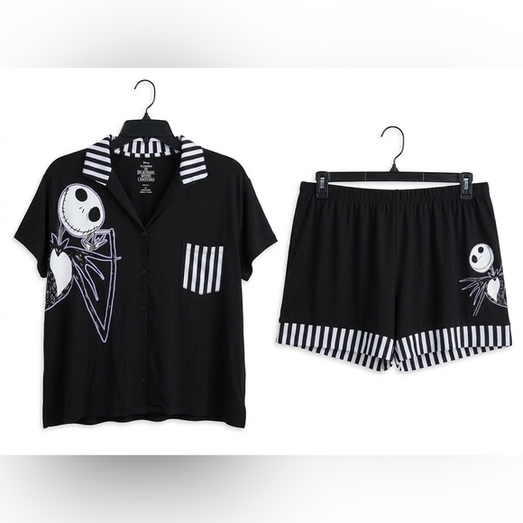 Disney Other - Disney Nightmare Before Christmas Women's Top and Shorts Pajama Set 2-Piece XS